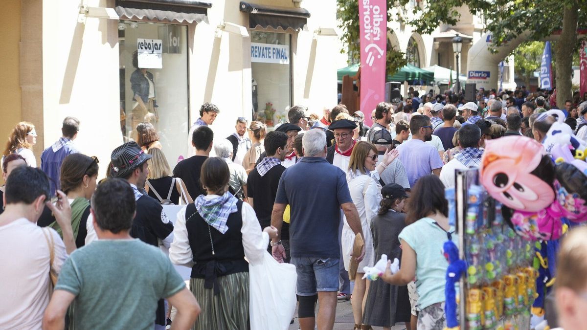 Ambiente en el centro de Vitoria durante estas fiestas