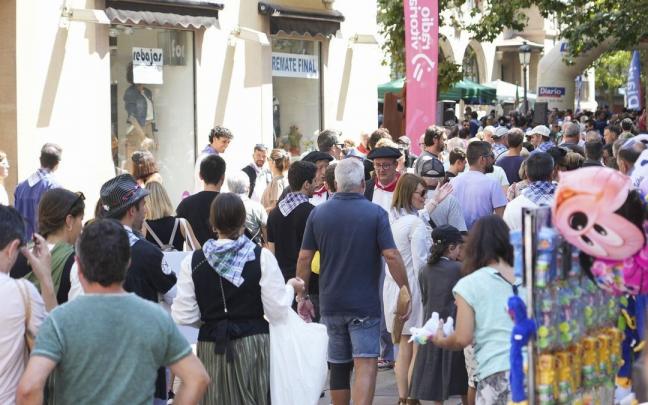 Ambiente en el centro de Vitoria durante estas fiestas Ambiente en el centro de Vitoria durante estas fiestas
