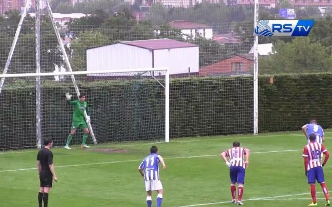 Bono, ante el lanzamiento de Kenan Kodro que se marchar&iacute;a fuera, en Zubieta.