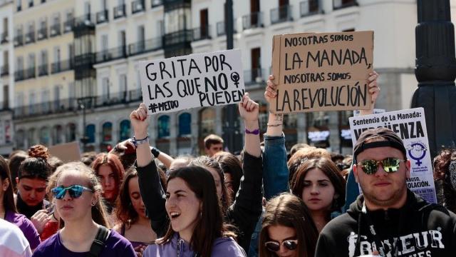 Imagen de archivo de una manifestación contra la sentencia de 'La Manada'. Imagen de archivo de una manifestación contra la sentencia de 'La Manada'.