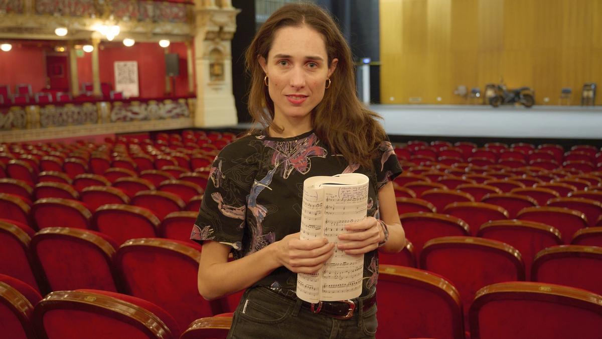 La directora de escena getxotarra, en el Teatro Arriaga.