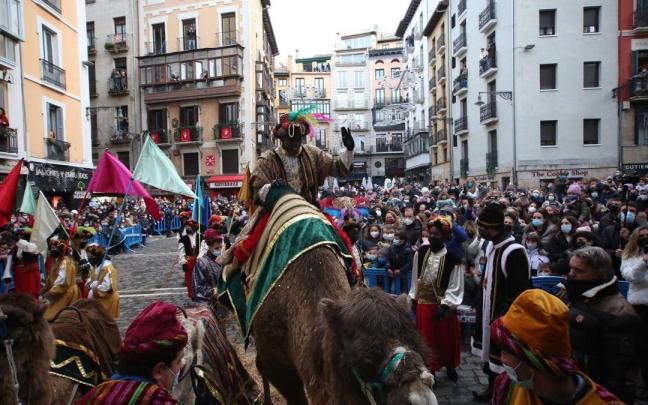 Baltasar el año pasado en la cabalgata de Pamplona Baltasar el año pasado en la cabalgata de Pamplona