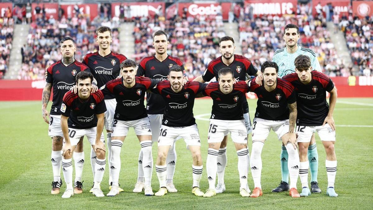 Alineación inicial de Osasuna en Girona.