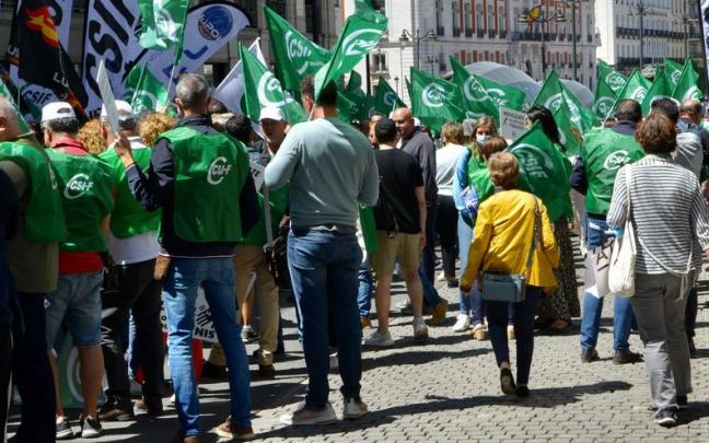 Movilizaciones de CSIF en Madrid por la pérdida de poder adquisitivo de funcionarios.