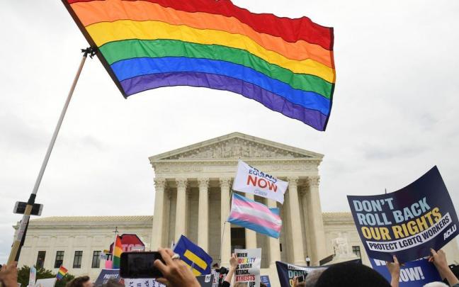 Movilización por los derechos del colectivo LGTBI ante el Supremo de EEUU Movilización por los derechos del colectivo LGTBI ante el Supremo de EEUU