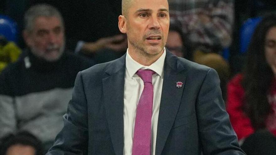 Joan Peñarroya, durante un momento del partido ante el Fuenlabrada