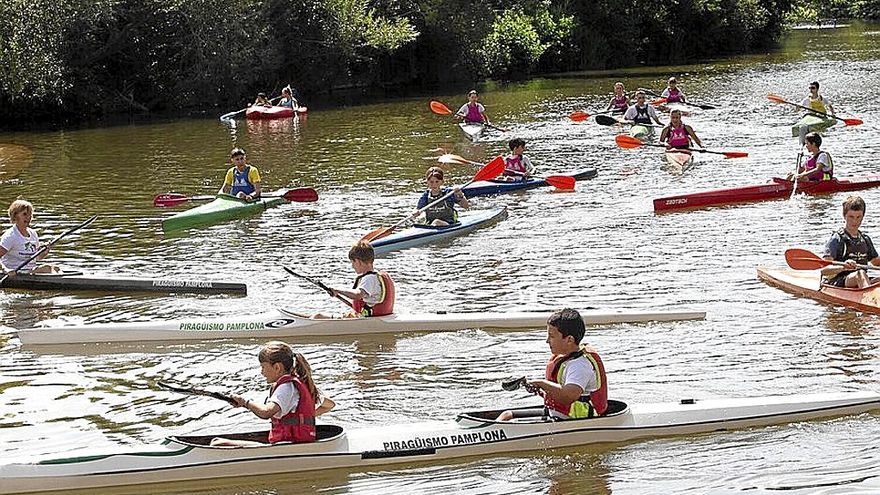 Un verano a remo por el río Arga