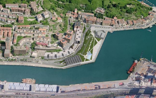Fotomontaje de c&oacute;mo quedar&aacute; la zona de la Lonja de Pasaia tras su reurbanizaci&oacute;n.