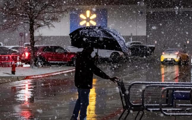 Tormenta de nieve en Texas.
