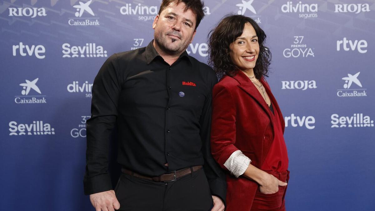 Raúl de la Fuente y Amaia Remírez, en la fiesta de nominados celebrada en diciembre del año pasado.