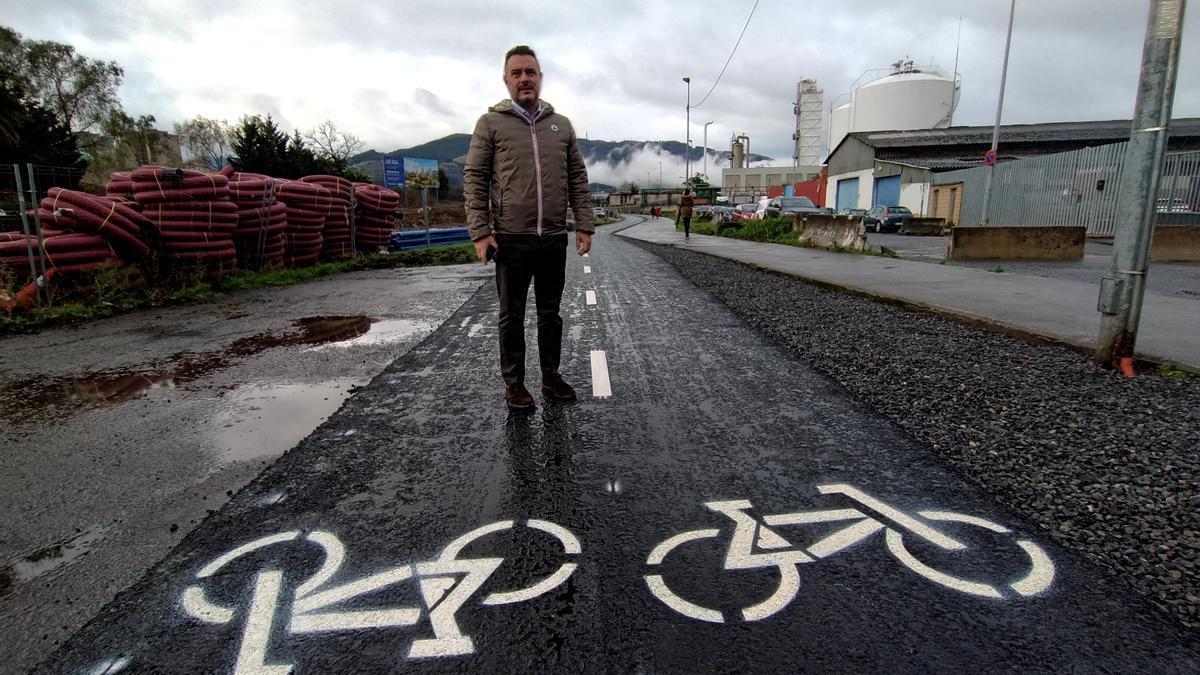 El carril provisional.