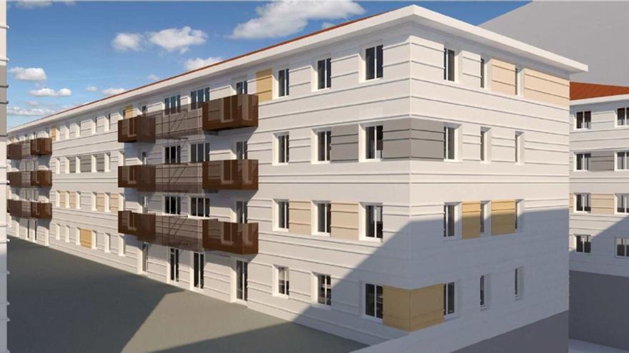 Recreación del aspecto que presentará el mismo edificio tras las mejoras.