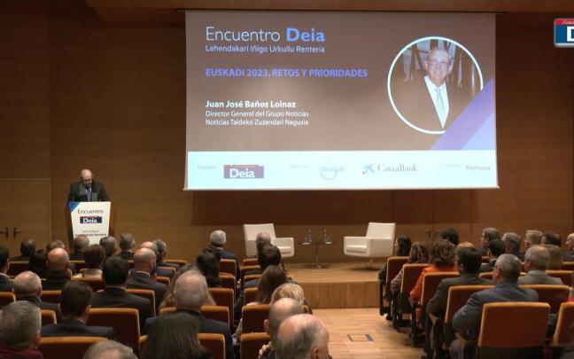 Juan José Baños en el Encuentro DEIA ‘Euskadi 2023, retos y prioridades’ Juan José Baños en el Encuentro DEIA ‘Euskadi 2023, retos y prioridades’