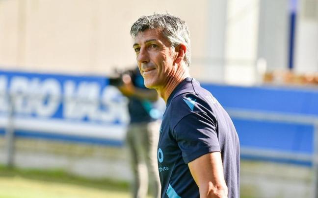 Imanol Alguacil, durante un entrenamiento en Zubieta. Imanol Alguacil, durante un entrenamiento en Zubieta.