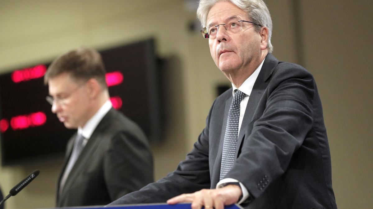 El comisario europeo de Economía, Paolo Gentiloni, ayer, en Bruselas.