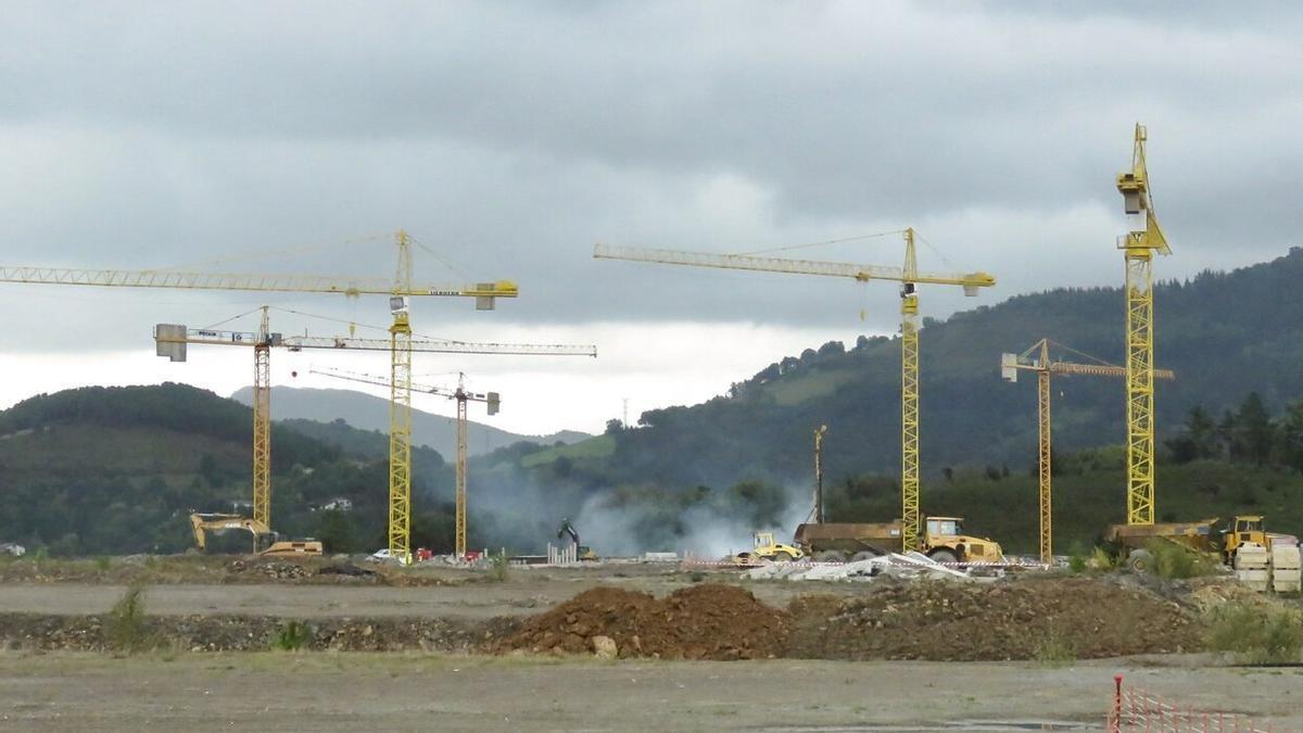 Obras del futuro Centro Penitenciario Gipuzkoa, que se ubicará en Zubieta