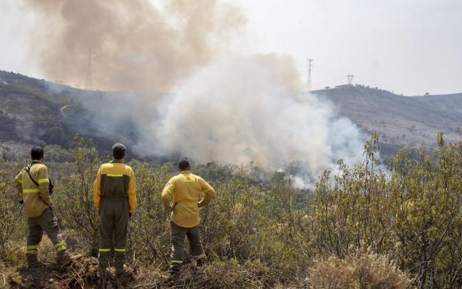 Incendio forestal en Cáceres