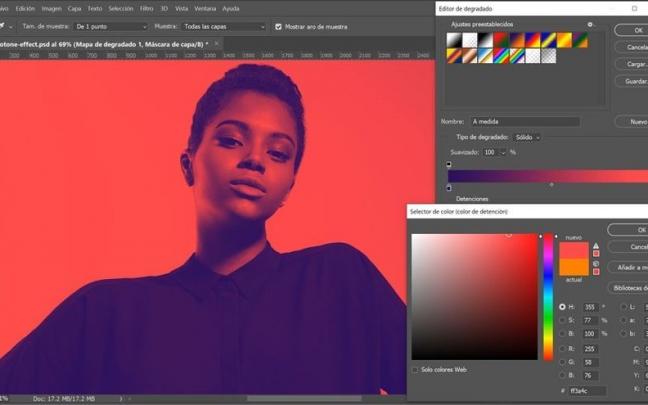 Imagen de la interfaz de Adobe Photoshop.