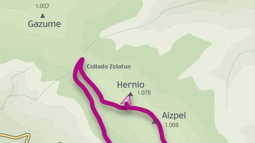 Hernio desde el puerto de Iturburu.