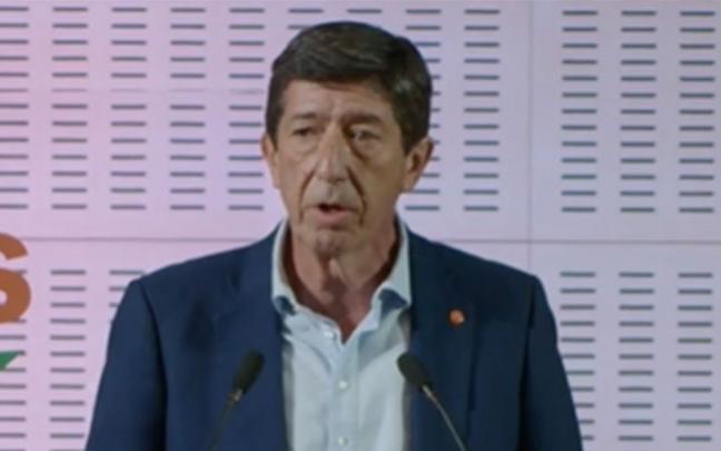 Juan Mar&iacute;n durante su comparecencia para valorar los resultados.