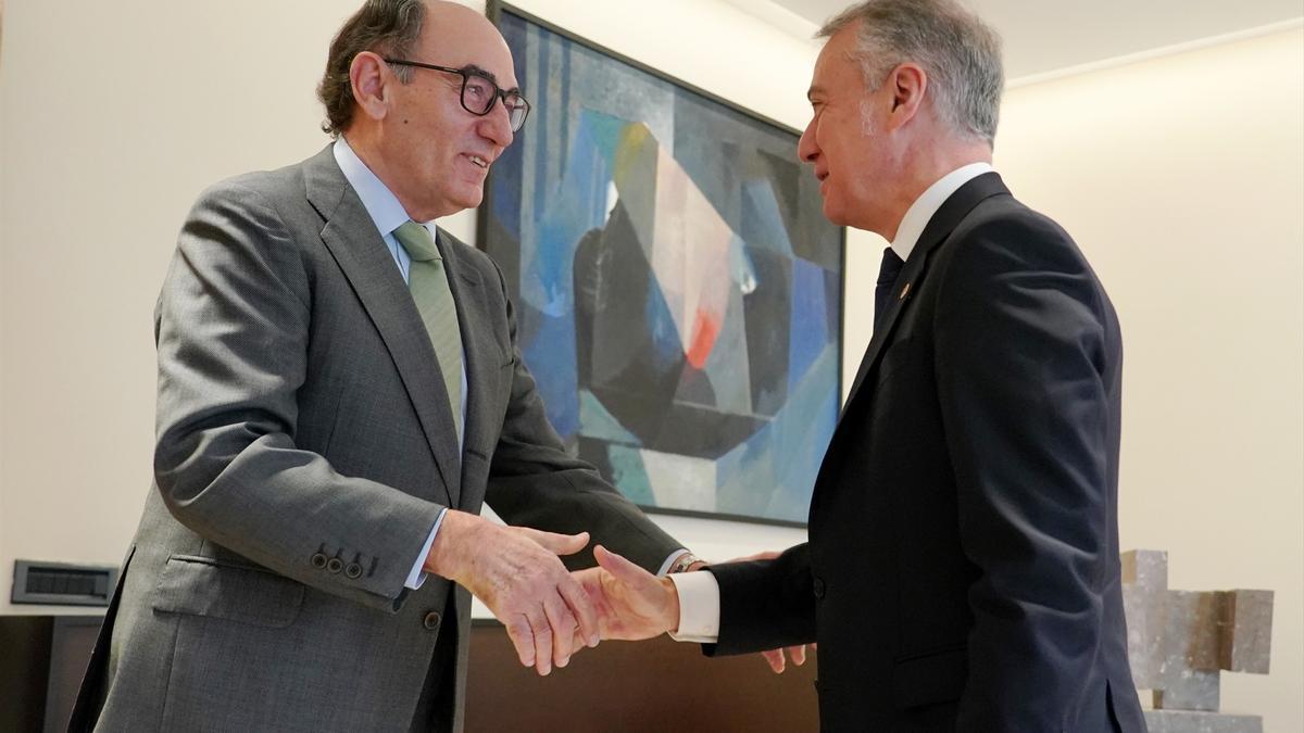 El presidente de Iberdrola, Ignacio Sánchez Galán, con el lehendakari, Iñigo Urkullu.