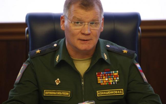 El portavoz del Ministerio de Defensa ruso, teniente general &Iacute;gor Konash&eacute;nkov