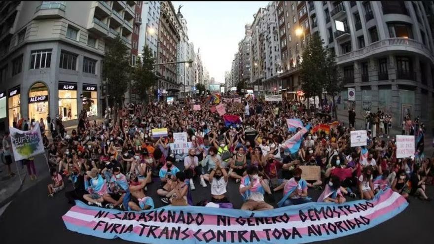 Imagen de archivo de una manifestación en defensa del colectivo trans.