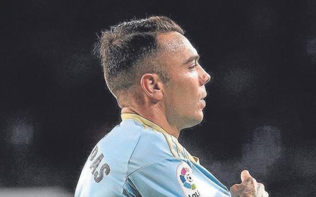 Iago Aspas celebra su primer gol. | FOTO: SALVADOR SAS (EFE) Iago Aspas celebra su primer gol. | FOTO: SALVADOR SAS (EFE)