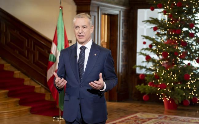 Urkullu en su mensaje de fin de año. Urkullu en su mensaje de fin de año.