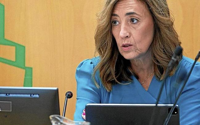 La consejera de Autogobierno, Olatz Garamendi, durante su comparecencia de ayer. | FOTO: EFE