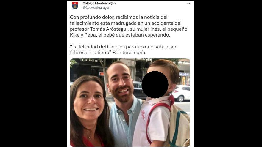 El colegio donde trabajaba el padre, natural de Getxo, s eha sumado a las condolencias