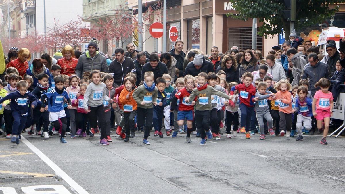 San Silvestre txiki en Estella-Lizarra.