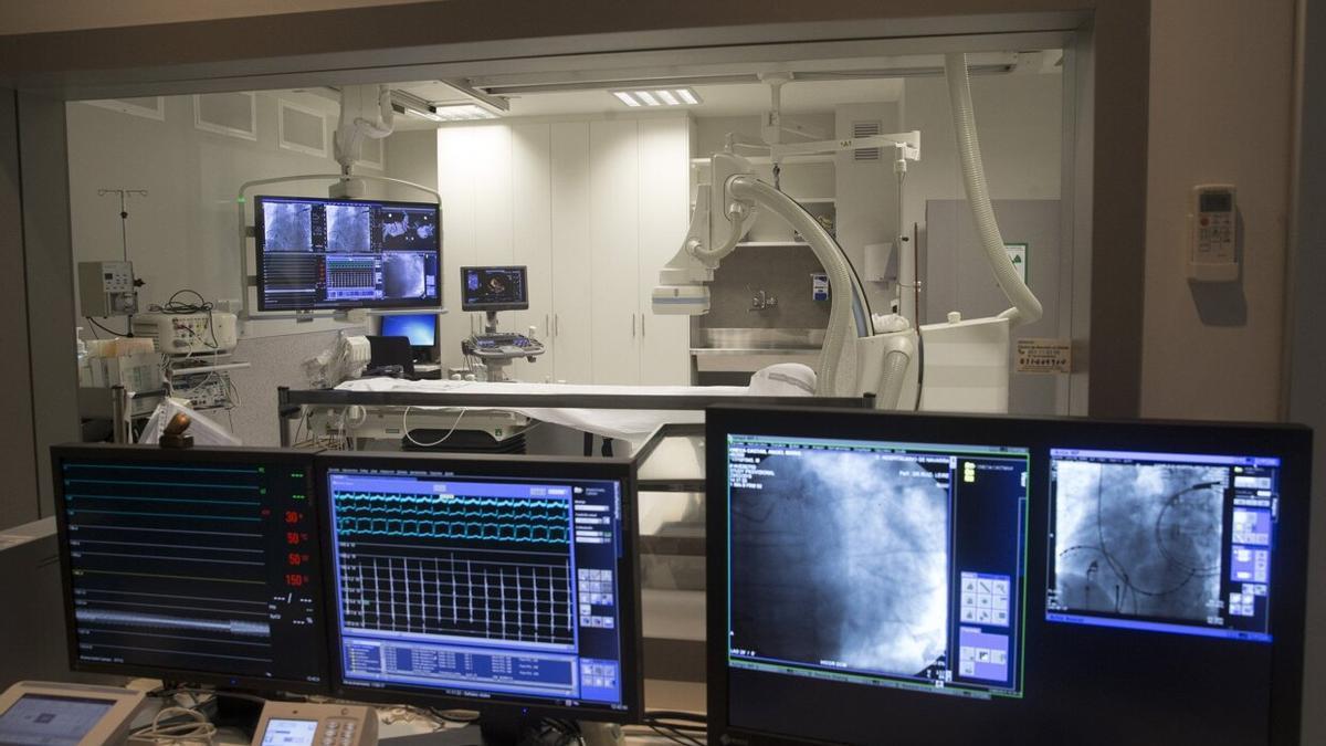 Imagen de archivo de la sala de Electrofisiología del Hospital Universitario de Navarra.