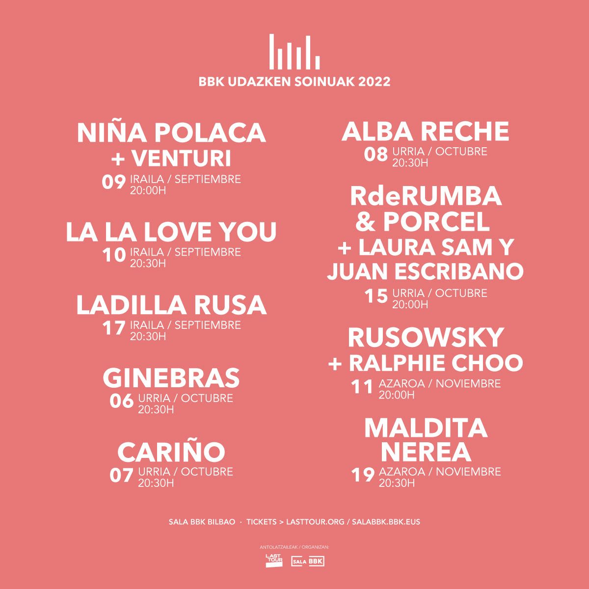 Cartel del ciclo musical BBK Udazken Soinuak