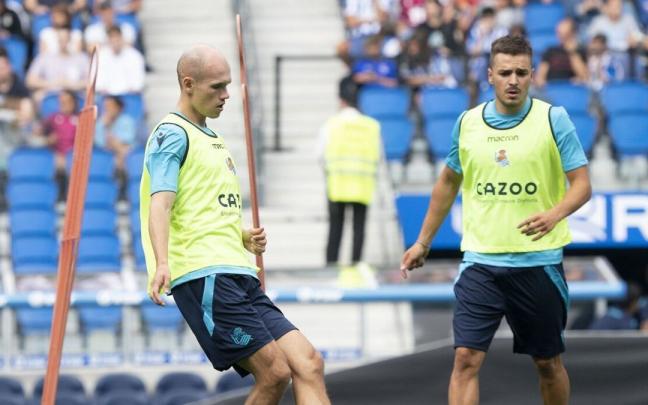 Guridi durante el entrenamiento en Anoeta