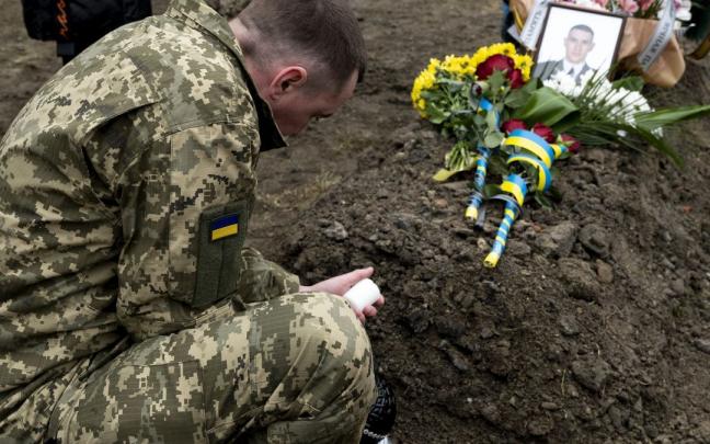 Funeral de soldados ucranianos.