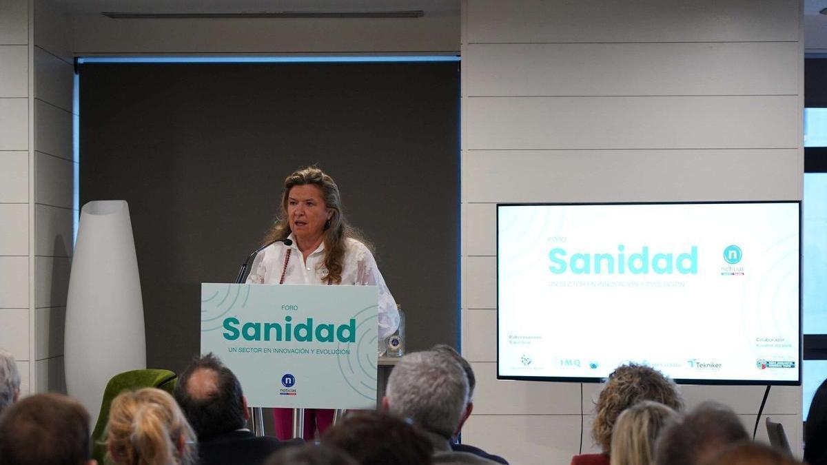 Sagardui, durante su exposición en el foro sanitario organizado por el Grupo Noticias.