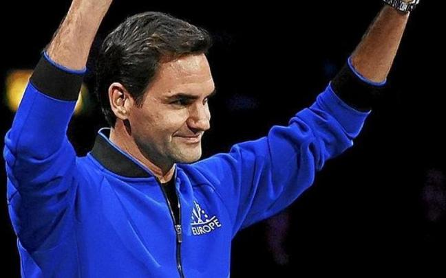 Roger Federer, en el partido de despedida como profesional en el O2 de Londres en septiembre.