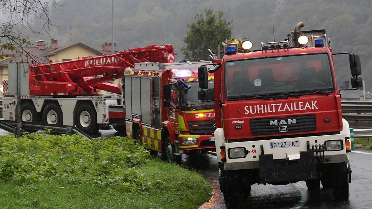 Imagen de archivo de un camión de bomberos en Gipuzkoa