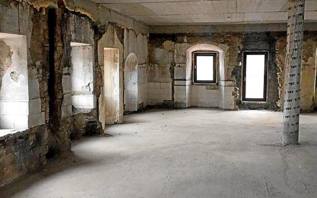 Estado actual de la primera planta de la ‘Casa Patxita’ de Luiaondo.