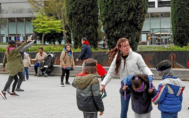 Lerro hauekin batera agertzen den irudian, kirol inklusiboari buruzko informazio horretatik kanpoko irudia. | ARGAZKIA: JORGE MU&Ntilde;OZ