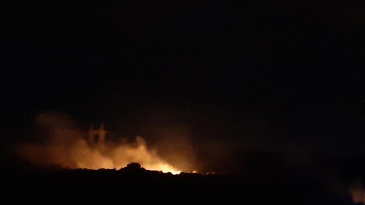 Incendio en una finca rural entre las localidades de Elciego y Lapuebla de Labarca