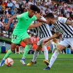 Malcom Adu Ares, en un partido con el Bilbao Athletic de la temporada pasada