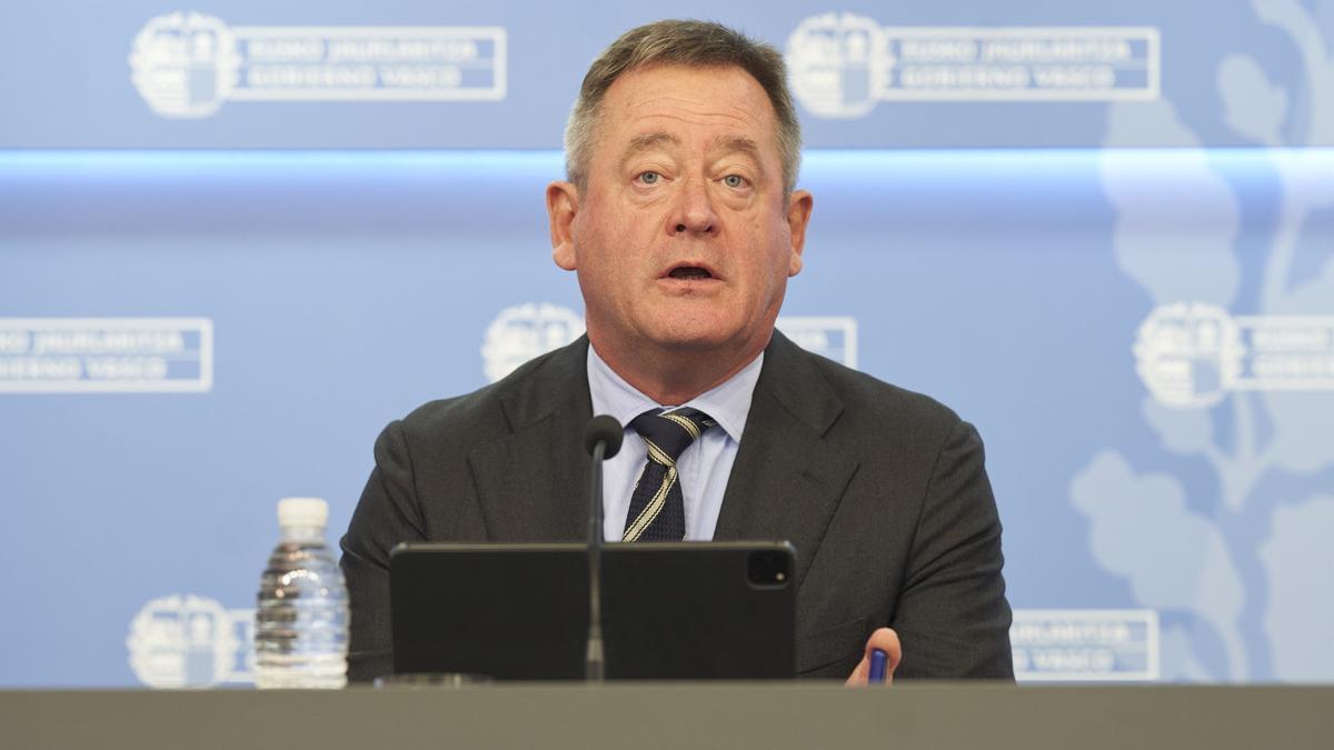 El consejero de Cultura y portavoz del Gobierno vasco, Bingen Zupiria, en una comparecencia anterior.
