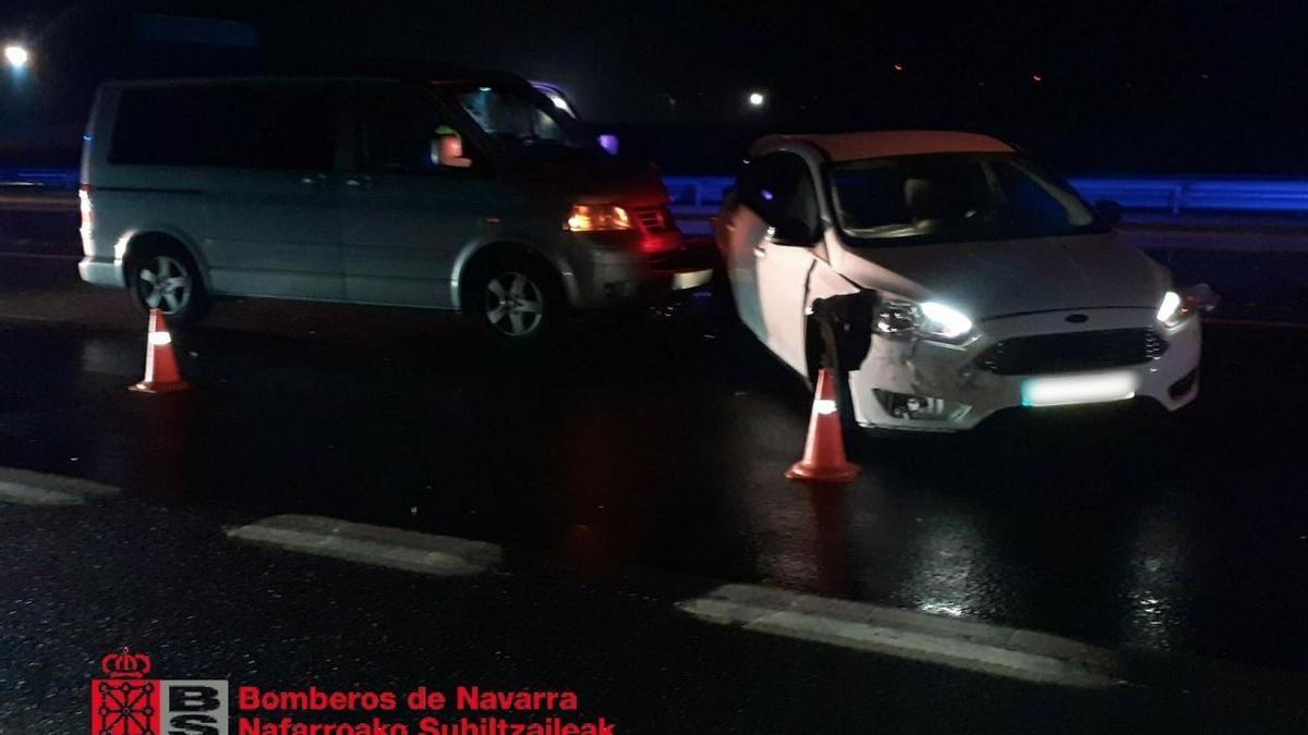 Estado de dos de los vehículos implicados en el accidente.