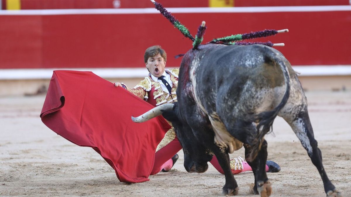 Juan Leal en la última corrida de San Fermín de 2019