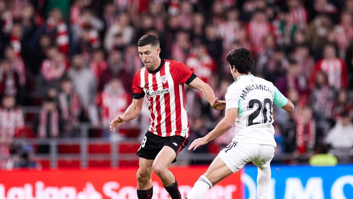 Oscar de Marcos y Manu Sanchez, en el partido de este lunes