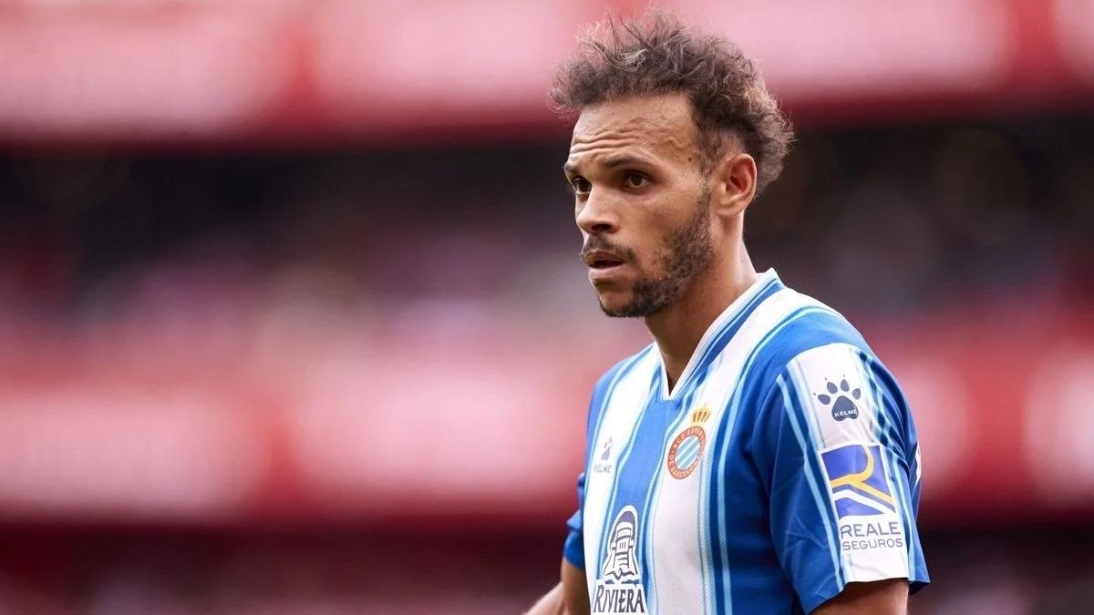 Braithwaite, durante un partido con la camiseta del Espanyol.