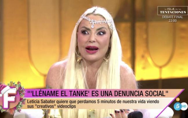 Leticia Sabater, el domingo en 'Fiesta'. Leticia Sabater, el domingo en 'Fiesta'.
