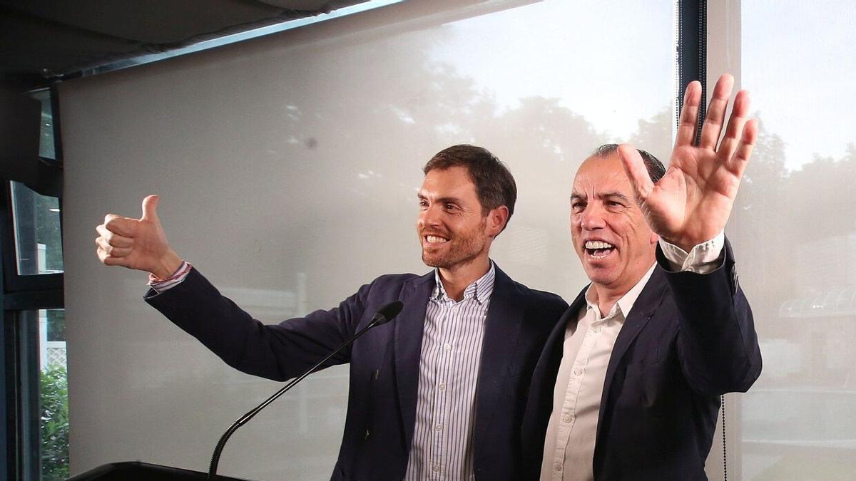 Sergio Sayas y Carlos García Adanero, presentando su plataforma el pasado mes de junio.